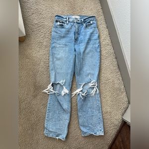 Abercrombie ultra high rise 90s straight jeans 25 SHORT